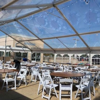 Transparent Roof Luxury Wedding Tent Aluminum Frame With 850g/M2 Roof PVC