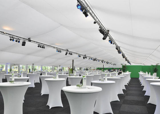 temporary 25x65m Curve Clear Roof Tent For Exhibition