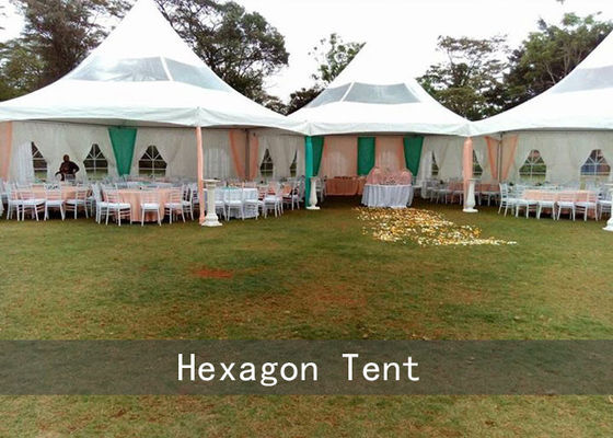 Waterproof PVC Transparent 12m Hexagon Pagoda Party Tent