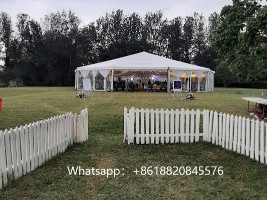 15m Width Multi Side Clear Span Tents Garden Wedding Event With Ceiling Decor