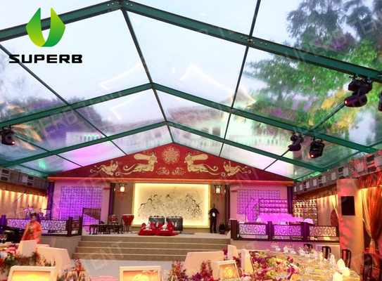 Outdoor 100km/H Wind Load Waterproof Wedding Tent with 20x20m Clear Roof
