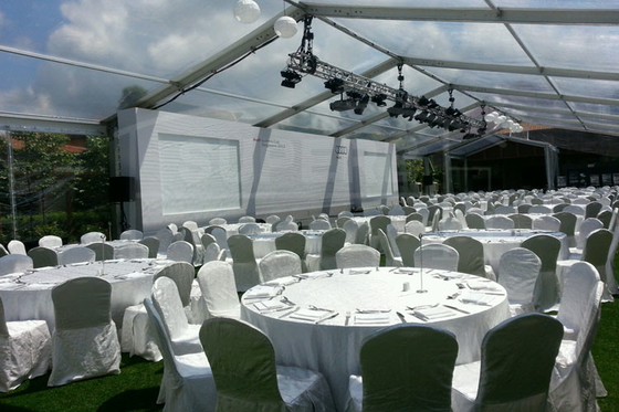 400 People Outdoor Transparent Wedding Marquee Tent Waterproof PVC Fabric