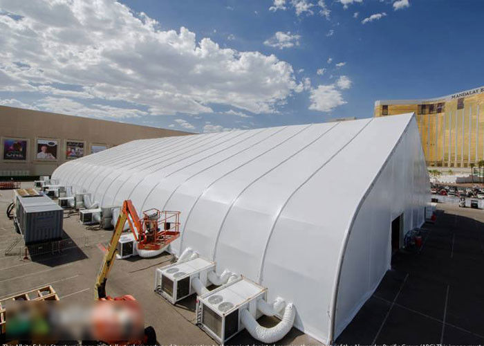 temporary 25x65m Curve Clear Roof Tent For Exhibition